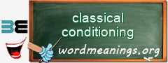 WordMeaning blackboard for classical conditioning